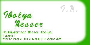 ibolya messer business card